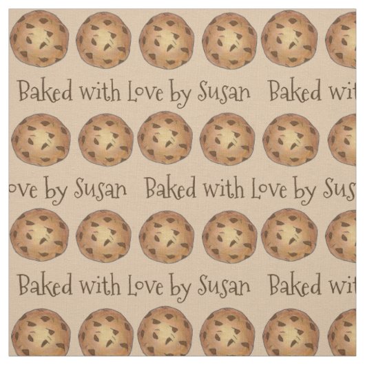 Gebacken mit Liebe Personalisierte Schokolade Chip Stoff (Muster)