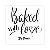 gebacken mit Liebe Pinselkalligraphie Gummistempel (Prägung)
