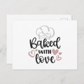 gebacken mit Liebe Postkarte (Vorne/Hinten)