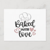gebacken mit Liebe Postkarte (Vorderseite)