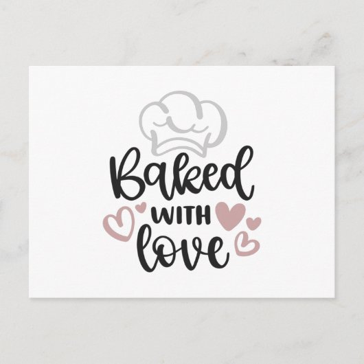 gebacken mit Liebe Postkarte (Vorderseite)