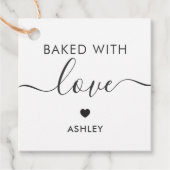 Gebacken mit Liebe-Tag, hausgemachte Geschenktafel Geschenkanhänger (Vorderseite)