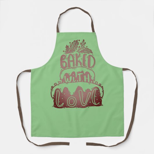 Gebacken mit Liebe Urlaub Schürze (Vorderseite)