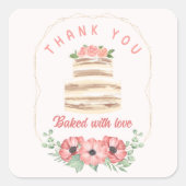Gebacken mit Liebe Wedding Cake Sticker (Vorderseite)