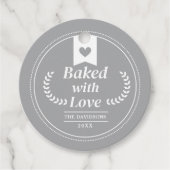 Gebacken mit Liebe Weihnachten Urlaub Backgeschenk Geschenkanhänger (Vorderseite)