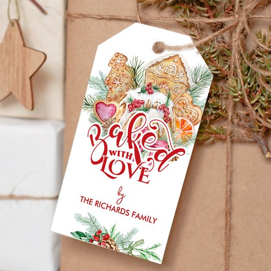 Gebacken mit Liebe Weihnachts-Cookie Holiday Favor Geschenkanhänger