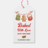 Gebacken mit Liebe Weihnachts-Leckerei Keks Geschenkanhänger (Vorderseite)