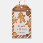 Gebacken mit Liebe Weihnachtsgeschenke Tags Geschenkanhänger (Vorderseite)