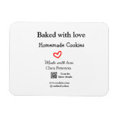 Gebacken mit Liebe Zuhause Cookies hinzufügen QR m Magnet (Horizontal)