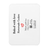 Gebacken mit Liebe Zuhause Cookies hinzufügen QR m Magnet (Vertikal)