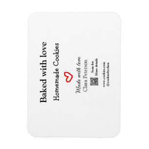 Gebacken mit Liebe Zuhause Cookies hinzufügen QR m Magnet