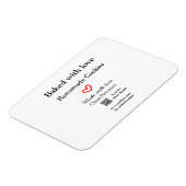 Gebacken mit Liebe Zuhause Cookies hinzufügen QR m Magnet (Linke Seite)