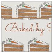Gebacken mit Personalisiertem Karottenkuchen Stoff (Nahaufnahme)