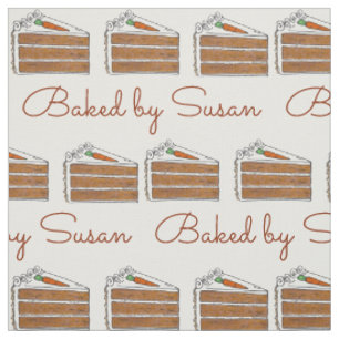 Gebacken mit Personalisiertem Karottenkuchen Stoff