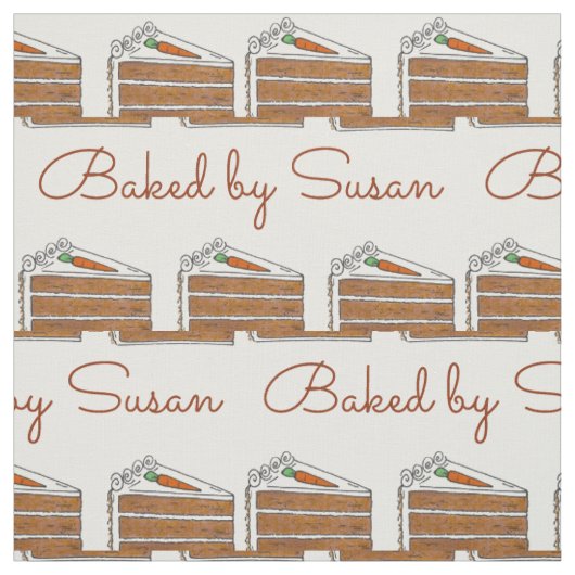 Gebacken mit Personalisiertem Karottenkuchen Stoff (Muster)