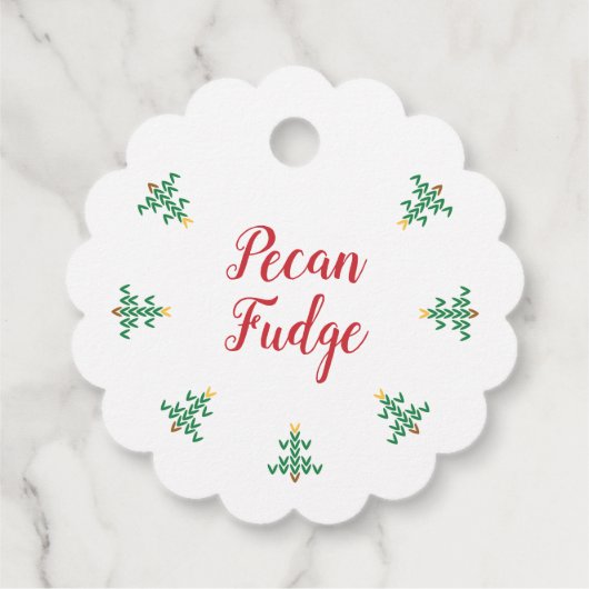 Gebacken mit Weihnachten Liebe - Weihnachtsbaum Geschenkanhänger (Rückseite)