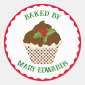 Gebacken mit Weihnachtskekse Runder Aufkleber (Vorderseite)