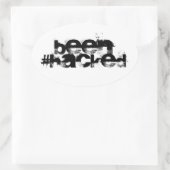 gebacken ovaler aufkleber (Tasche)