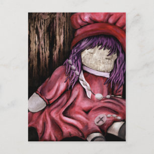 gebacken. Puppe. Postkarte