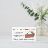 Gebacken von Bäckerei Pumpkin Pie Slice Konditorei Visitenkarte (Stehend Vorderseite)