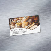 Gebackene Blätter | Button und Teig, rollen Magnetische Visitenkarte (Beispiel)