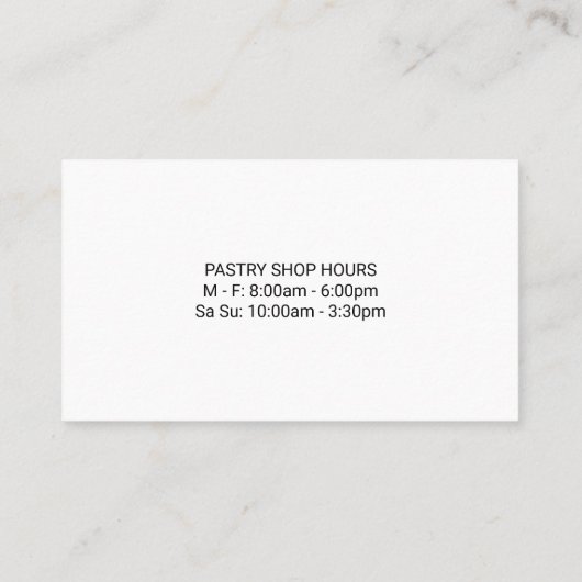 Gebackene Blätter | Button und Teig, rollen Visitenkarte (Rückseite)