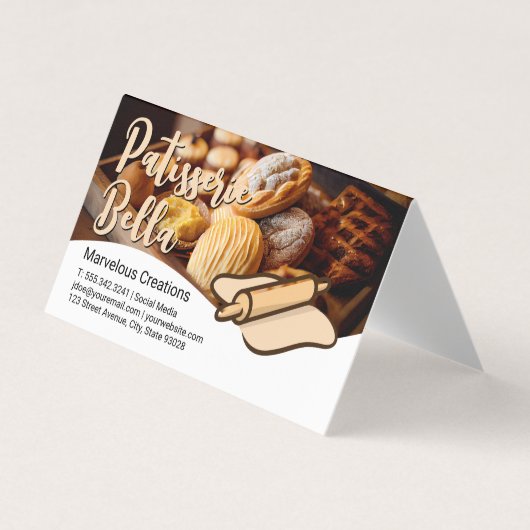 Gebackene Blätter | Button und Teig, rollen Visitenkarten (Vorderseite)