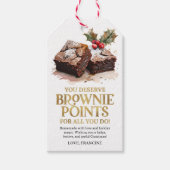 Gebackene Brownies Weihnachts Süße Leckerei Geschenkanhänger (Vorderseite)