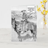 Gebackene Cowboy-Geburtskarte Karte (Gelbe Blume)