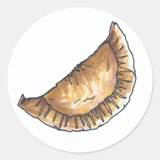 Gebackene Empanadas Käse Konditorei Lateinisch Spa Runder Aufkleber (Vorderseite)