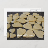 Gebackene herzförmige Kekse Postkarte (Vorne/Hinten)