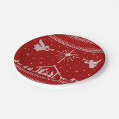 Gebackene Krippe Ugly Weihnachtssüßer Religiöse Pappteller (Schrägansicht)