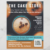 Gebackene Kuchen, Bäckerei, Kuchenwerbung Flyer (Vorne)