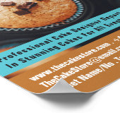 Gebackene Kuchen, Bäckerei, Kuchenwerbung Poster (Ecke)