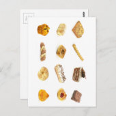 Gebackene Kuchen und Gebäck Postkarte (Vorne/Hinten)