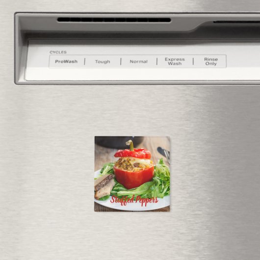 Gebackene Paprikaschoten mit Fleischsoße und Käse Magnet (In Situ (Geschirrspüler))