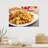 Gebackene Pasta cavatappi mit Gemüsesoße Poster (Küche)