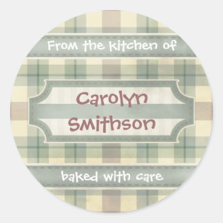 Gebackene Waren von der Küche von Runder Aufkleber