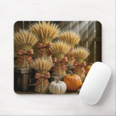 Gebackene Weizenschalen im Stall mit Pumpkins Mousepad (Mit Mouse)