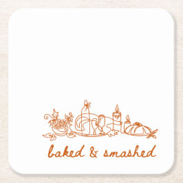 gebackener Erntedank Rechteckiger Pappuntersetzer