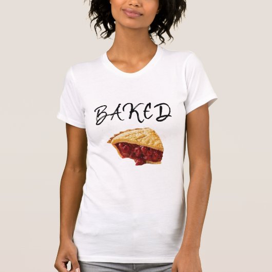 gebackener Kirschtortenstück-T - T-Shirt (Vorderseite)