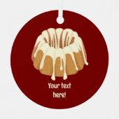 Gebackener Kuchen mit Tropfen - Ringförmige Kuchen Ornament Aus Metall (Vorderseite)