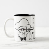 Gebackener täglicher und frischer Kaffee Zweifarbige Tasse (Links)