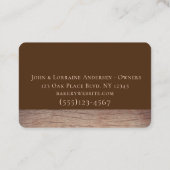 Gebackenes Brot auf Holz Design Koch Bäckerei Visitenkarte (Rückseite)