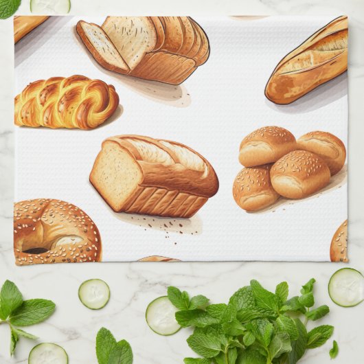 Gebackenes Brot Geschirrtuch (Gefaltet)