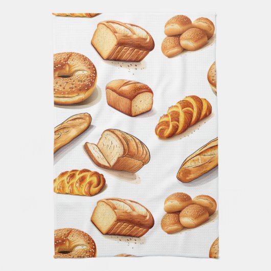 Gebackenes Brot Geschirrtuch (Vertikal)