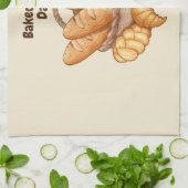 Gebackenes Brot und Brötchen, Backwaren Geschirrtuch (Gefaltet)