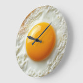 Gebackenes Ei mit goldenem Eigelb Große Wanduhr (Winkel)