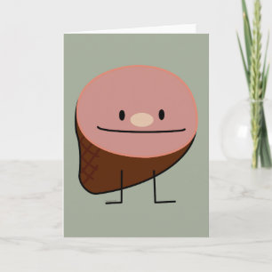 Gebackenes geräuchertes Schweinefleisch des Feiertagskarte