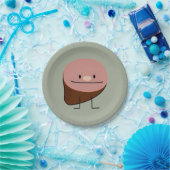 Gebackenes geräuchertes Schweinefleisch des Pappteller (Party)